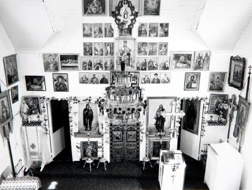 Interior, Onufrey the Great Russian Orthodox Church, South of Foam Lake, Saskatchewan, June 1985