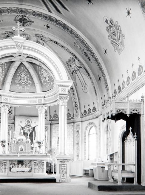 Interior, St. George's Ukrainian Catholic Church, Saskatoon, Saskatchewan, May 1984