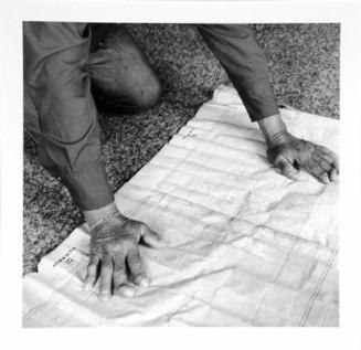 Joe Willier Studying Forestry Map, Enilda, Alberta, June 1986