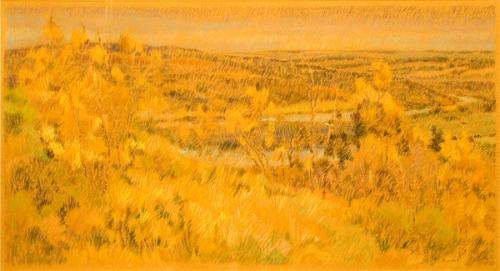 Yellow and Blue Day, October at Frenchman's Butte