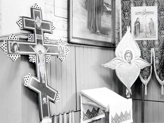Interior, St. Michaels Ukrainian Orthodox Church, Lepine, Saskatchewan, May 1984