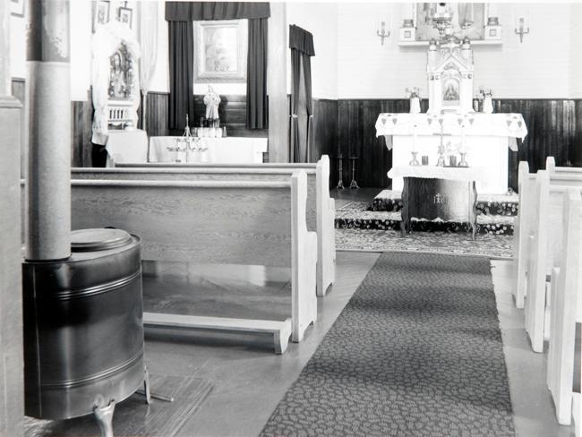 Interior, Ukrainian Catholic Church, Hawrelak's near Prud'homme, Saskatchewan, June 1984