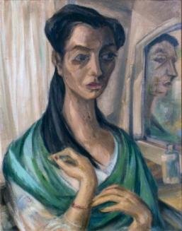 Untitled (woman beside mirror)