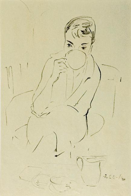 Woman Sipping Tea