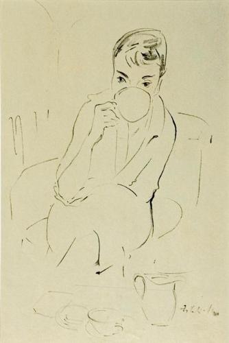 Woman Sipping Tea