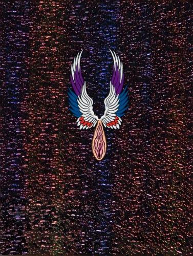 My Love Beats a Tattoo (vagina with feathered wings)