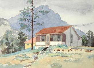 Untitled (house, tree and mountain)
