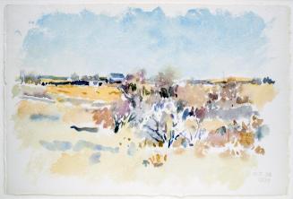 Untitled (pale ochre fields - clear sky)