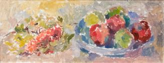 Still life, Apples, Pomegranate, and Withered Rowan Berries