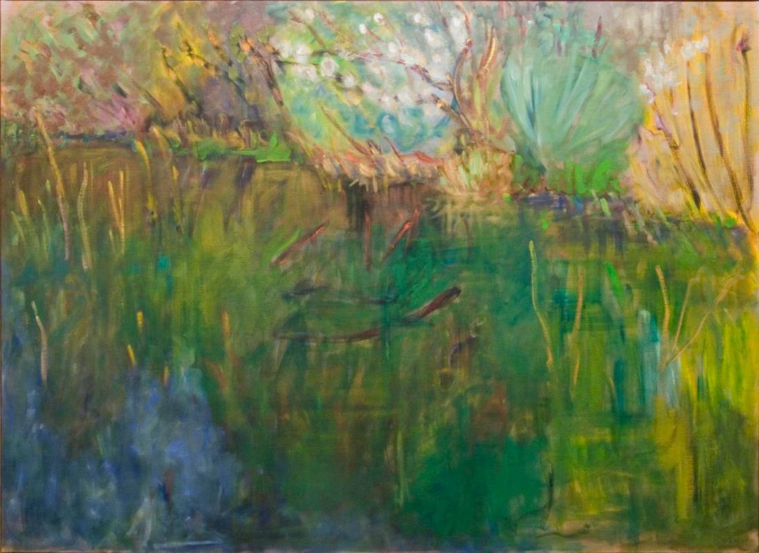 Pussywillows at the Edge of Pond