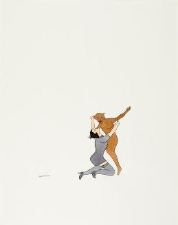 Untitled (woman, animal)
