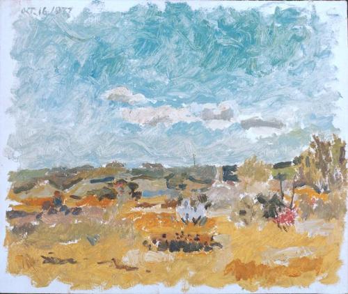 Untitled (Landscape with Telephone Poles)
