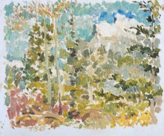 Untitled (2 Trees on left, 2 Mountains on right)