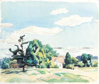 Untitled (southern Ontario landscape with buildings)
