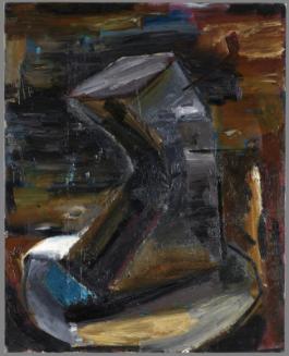 Untitled (dark with turquoise triangle)