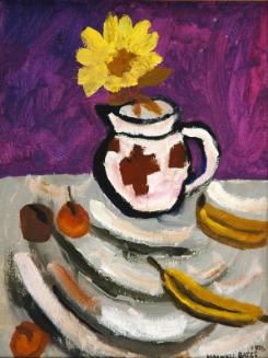 Still Life with Purple Background