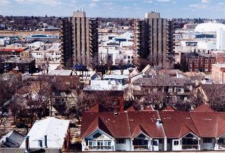 My World: 15th Floor, 430 5th Ave. N., Foreground: Colonial Place - 4th Ave. N. High-rise, Regal Towers - 3rd Ave. 425 & 431, May 2004