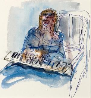 Untitled (woman with a keyboard)