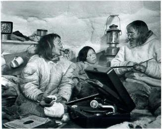 NWT: Baker Lake - Pork, Hattie and Grandson Ikkat in Their Tiny Igloo