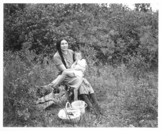Janine Pease Pretty-on-Top with Granddaughter (Lodge Grass, Montana)
