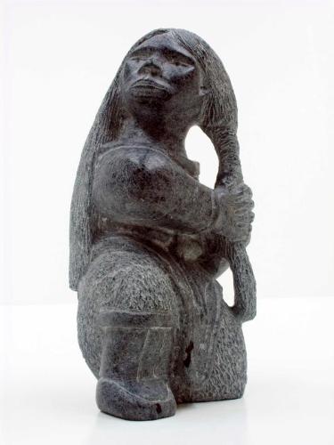 Mother with Braided Hair and Child