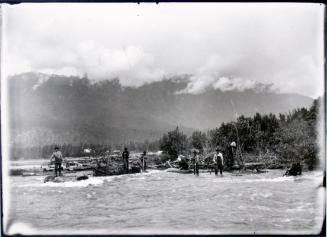 Making up log booms at mouth of Beaton Creek