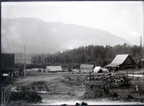 Panoramic View of Beaton after the "Great Fire" of August 29, 1904 (left side)