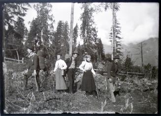 Harry Neeham, Mattie, A. J. & Mrs. Helms, Will Gunterman (The "Novel Outing" Party) (August 26, 1900)