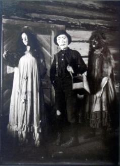 Anne, Mattie and Rose in costume for a masquerade ball being held in Ferguson as a benefit for the miners' hospital (February 13, 1903)