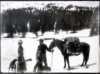 Gunterman family at Allison Pass, B.C. on the Dewdney Trail from Seattle to Beaton (spring 1902)