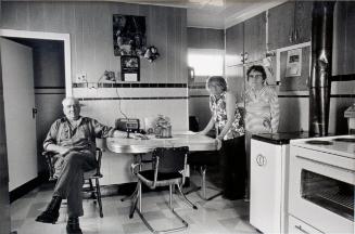 Bob and Nellie Shaw, Mrs. Winnifred Scot, North of Candiac, August 1980