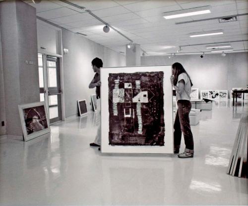 The Gordon Snelgrove Art Gallery.  Pat Riddell Takes Down Her Master of Fine Arts Show.  U of S, 1981.