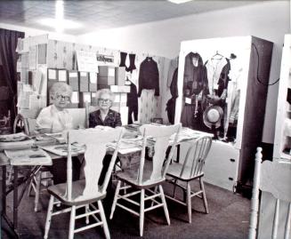 Wolverine Hobby and Historical Society.  Florence Barker, left, and Verna Gillilard play an active role in the W.H.H.S., 1981
