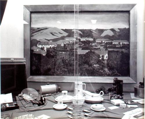 Fort Qu'Appelle and Lebret Historical Society. Representation of Fort San with relics from the facility's days as a tuberculosis sanitorium, 1981