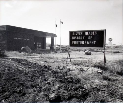 Estevan National Exhibition Centre, Exterior during landscaping, 1981
