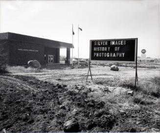 Estevan National Exhibition Centre, Exterior during landscaping, 1981