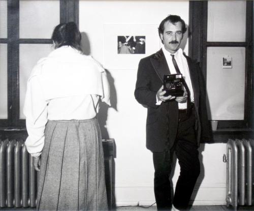The Photographers Gallery, Doug Townsend and friends at costumed gallery opening, 1981