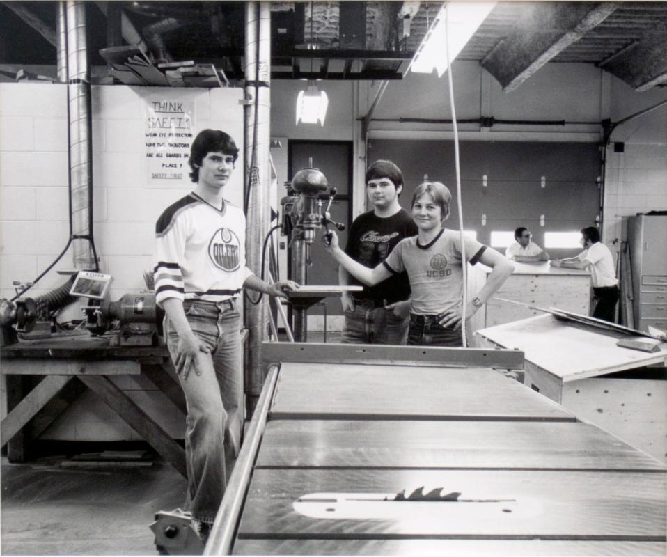 Workshop of the McClurg High School, Wilkie, 1981