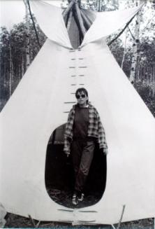 Tina Delorme at the annual Culture Camp, Wakaw Lake
