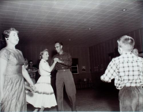 Square Dance at Kenosee Dance Hall (Government of Saskatchewan photograph, Flatlands #28)