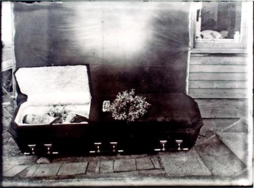 Woman in Coffin - Child in Window, Drake Saskatchewan (Flatlands #31)