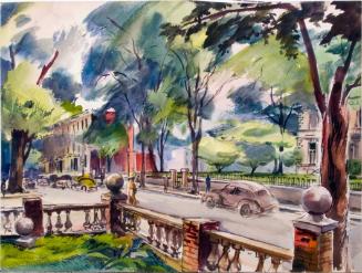 City Streetscape (reverse side of 2013.3.3.a)
