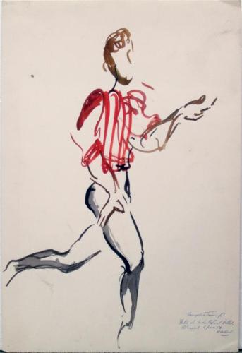 Sketch of London Festival Ballet Rehearsal 6 June 53 Montréal