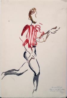 Sketch of London Festival Ballet Rehearsal 6 June 53 Montréal