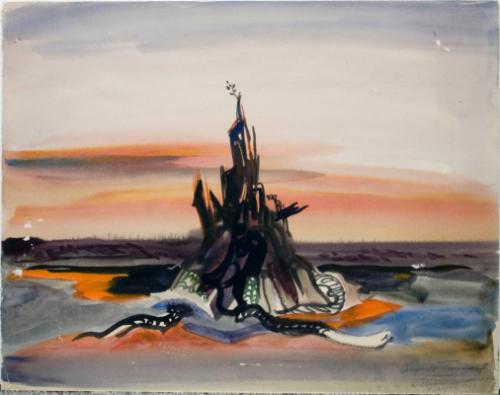 Impression of William Schuman PRAYER (sketch on reverse)