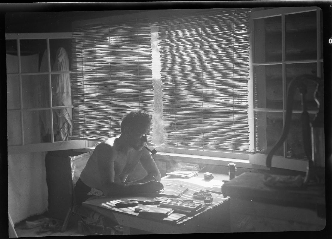 Untitled (man smoking pipe)