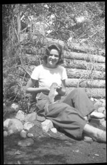 Untitled (young woman with gopher)