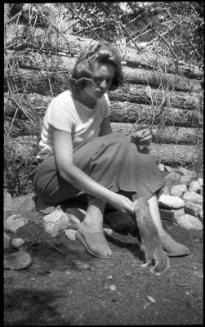 Untitled (young woman with gopher)
