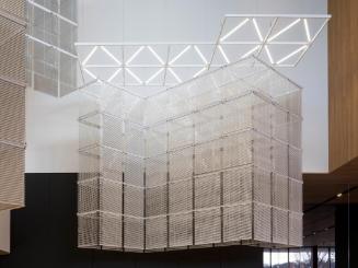 Sol LeWitt Upside Down – Cube Structure Based on Five Modules, Expanded 184 Times #73-A