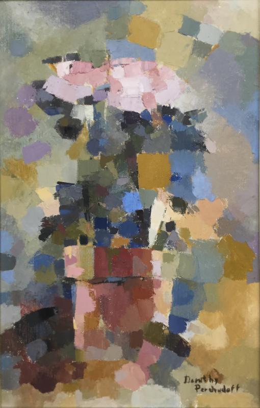 Pot with Pink Flowers